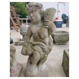 24" Concrete Boy Statue