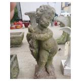 24" Concrete Boy Statue