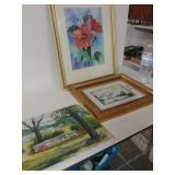 Flower Picture, Stalking Crane Art, Backyard