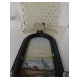 Wall Decor & Ocean Scene On Iron Frame