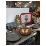 Serving Trays, Bowl, Pie Pan & More
