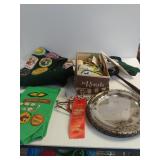 Girl Scout Vests(2), Patches, Silver Like Plates