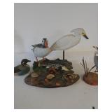 Wooden Bird Figures & Wooden Fish Display