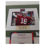 Joe Montana Signed Picture W/ Authenticity