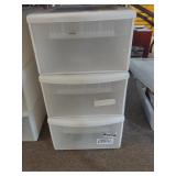 (3) Drawer Totes For Storage