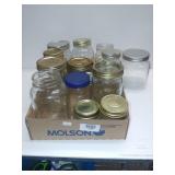 Assorted Glassware & Mason Jars