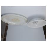 Turkey Serving Plate & Wash Bowl, Angel Napkin