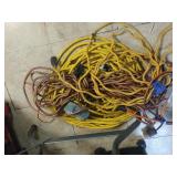 Assorted Extension Cords & Elec9 Outlet