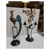 Table Candle  & Rooster Decor