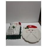 Santa Plate & Santa  Candy Dish