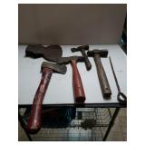 Assorted Old Fashioned Axes, Ax Head, Hammer, Pic