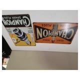 Champion Spark Plug Signs