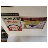 Esso Motor Oil & Lubri Gas Sign