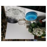 Floral Arrangement, Cake Plate, Potpourri Steamer