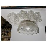 Large Punch Bowl w/cups & Ladle
