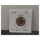 1854 1/2 CA Gold Token