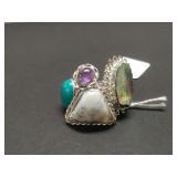 Amethyst, Turquoise, Abalone, Dalmation Jasper