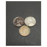 2 Nickels & Canadian Penny