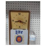 Miller Lite Light Up Sign & Clock