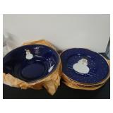 Snowman Plates & Serving Bowl