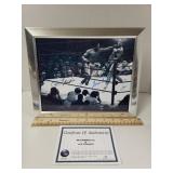Ali & Frazier Signed Framed Photo W/COA - 8"×10"