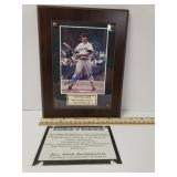 Ted Williams Signed Photo Mounted Plaque W/COA -