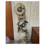 Primitive Ladder Decor W/crow & Sunflower