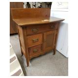 Wooden Wash Stand On Wheels