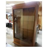 Wooden Showcase With Sliding Glass Doors - Window