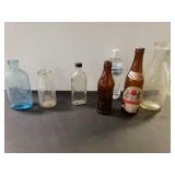 Vintage Milk And Soda Bottles