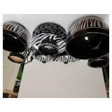 Zebra Plates(8), Large/small Bowl, Small