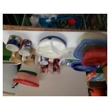 Assorted Tupperware,  Coffee Cups, Walking Dead