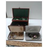 Jewelry Box w/ watches, lighters, Small  Boxes