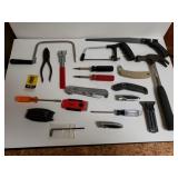 Assorted Tools - Hammer, Screwdrivers, Saws,