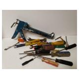 Caulk Gun, Screw Drivers, & More