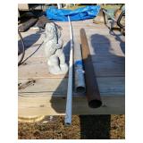 Assorted Piping And Boy With Fish Statue