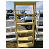 Yellow Plastic Shelves - 30"x 11"x 75"