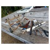 Assorted Tools - Dolly, Saw, Machete, Shovel, And