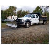 2007 Ford F450 Dump Truck W/ Snow Plow & Saltbox