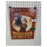 Metal Sign With Labradors - 12½"x16"