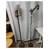(2) Vintage Floor Lamps - 60" Tall