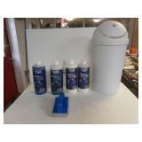 Trash Can With (2) Poli Prep Concentrate Bottles