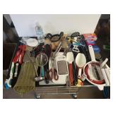 Assorted Kitchen Utensils - Spatulas, Oven Mitts,