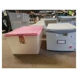 Plastic Storage Tote And Filing Drawer