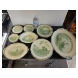 Set Of Dining And Serving Dishes - Boat Themed