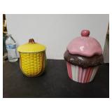 Cupcake And Corn Shaped Cookie Jar
