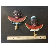 Cast Iron Black Americana Boy And Girl Eating