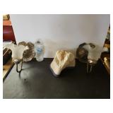 (2) Lily Pad Wall Mount Lights With Globes And