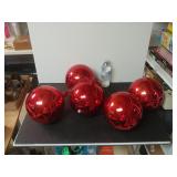 Oversize Red Ornament Decorations