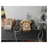 (2) Vintage Landline Phones And Computer Outlet